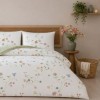 Lenjerie pat dublu bumbac ranforce, TAC Lorinda, model floral cu crini si garoafe