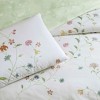 Lenjerie pat dublu bumbac ranforce, TAC Lorinda, model floral cu crini si garoafe