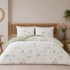 Lenjerie pat dublu bumbac ranforce, TAC Lorinda, model floral cu crini si garoafe