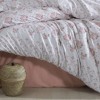 Lenjerie de pat dublu din bumbac 100% ranforce, Krista cu imprimeu floral delicat