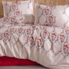 Lenjerie de pat dublu din bumbac 100% ranforce cu imprimeu floral traditional Navas