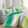 Lenjerie de pat exclusive satin de lux, Hobby Home, Nicoletta - Green