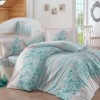 Lenjerie de pat exclusive satin de lux, Hobby Home, Serena - Turquoise