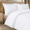 Lenjerie alba hoteliera damasc 200x220 cm bumbac poliester Pakistan