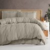Lenjerie de pat jacquard ranforce, Clasy Home, design dungi bej - Arakis V3