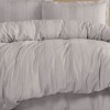 Lenjerie de pat jacquard ranforce, Clasy Home, design dungi - Arakis V6 gri