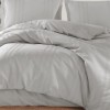 Lenjerie de pat jacquard ranforce gri Clasy Home Melkor V7 pe pat elegant
