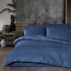 Lenjerie de pat jacquard ranforce, Saheser, Ludano Blue (Albastru)