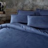 Lenjerie de pat jacquard ranforce, Saheser, Ludano Blue (Albastru)