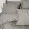 Lenjerie jacquard Cotton Box Demure Mink din bumbac satinat nuanta mink cu model floral tesut elegant