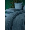 Lenjerie de pat jacquard albastru petrol din bumbac satinat Cotton Box, model Sante Petrol Blue, set complet