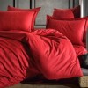 Lenjerie de pat jacquard satin de lux, Saheser, Austin Red (Rosu)