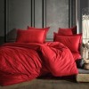 Lenjerie de pat jacquard satin de lux, Saheser, Austin Red (Rosu)