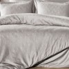 Lenjerie pat jacquard satin de lux Harley Gri Deschis cu model romburi Saheser Home