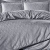 Lenjerie pat jacquard satin de lux Harley Gri Închis Saheser Home