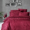 Lenjerie de pat jacquard satin de lux, Story Home, Clover Dark red