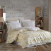 Lenjerie de pat cu carouri galbene și albe, Denim Yellow, set de 4 piese