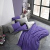 Lenjerie de pat cu design mov și antracit, Diamond Purple Antracit, set de 4 piese