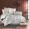 Lenjerie de pat poplin cu model marin și albastru închis, din bumbac 100%, set de 4 piese