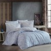 Lenjerie de pat cu modele elegante albastre, Romance Blue, set de 4 piese