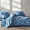 Lenjerie de pat poplin prespălat, Nazenin Home, Stone Wash Denim