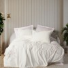 Lenjerie de pat din bumbac satin cu broderie florală roz pudra, Yedda