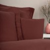 Lenjerii de pat Lyocell si Bumbac 220TC, Craft rosu claret, model armur