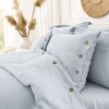 lenjerie de pat din muselina cu 2 straturi Vetro Bleu 6 piese