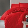 Lenjerie de pat premium satin de lux, Cotton Box, Elegant -Red