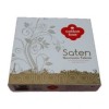 Lenjerie de pat din bumbac satinat albastru-maro Gonul de la Cotton Box