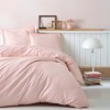 Lenjerie de pat de lux din satin Cotton Box Stripe Powder în nuanțe roz pudră, design simplu și dungi subtile