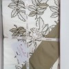 Lenjerie de pat Enza bumbac satinat alb și bej cu broderii florale și aplicații 3D