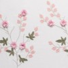 Lenjerie de pat Lare V1 bumbac satinat alb și roz cu broderii florale și aplicații 3D