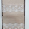 Lenjerie de pat Mona bumbac satinat dublu roz pal cu broderie delicată
