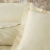 lenjerie pat Cotton Box Elegant Bej din bumbac satinat mercerizat bej uni cu aspect premium