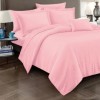 Set complet lenjerie de pat roz damasc policoton pentru pat dublu