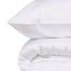 Lenjerie de pat din bumbac satinat alb Elegant White de la CottonBox
