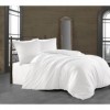 Lenjerie de pat satin de lux, 6 piese cu fete de perna 70x70cm, Class Home Collection, Alba