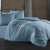 Lenjerie de pat dublu din satin aqua, model Bahar