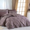 Lenjerie de pat satin de lux, 6 piese, Bahar Home, Similar Brown