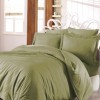 Lenjerie de pat satin de lux 6 piese, Nazenin Home, Line Olive