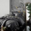 Lenjerii brodate de lux din satin, 6 piese, Cotton Box, King Anthracite