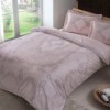Lenjerie de pat TAC bumbac satinat roz pastel cu design floral delicat