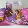 Lenjerie de pat Disney Tac Rapunzel, imprimeu colorat roz mov galben, 3 piese, bumbac, cearceaf elastic, fata perna, cearceaf pilota