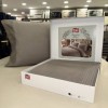 Lenjerie de pat TAC Premium Satin de Lux Stripe gri antracit, dungi 0.5 cm, bumbac 100% satinat, pat dublu, 6 piese