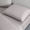 lenjerie pat bumbac satinat TAC Stripe gri deschis dungi fine eleganta hoteliera
