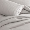 lenjerie pat bumbac satinat TAC Stripe gri deschis dungi fine eleganta hoteliera