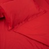 Lenjerie de pat roșie TAC Stripe, model cu dungi, set de 6 piese din bumbac satinat