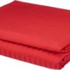 Lenjerie de pat roșie TAC Stripe, model cu dungi, set de 6 piese din bumbac satinat