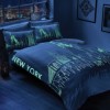 Lenjerie de pat TAC satin de lux fosforescenta Glow New York